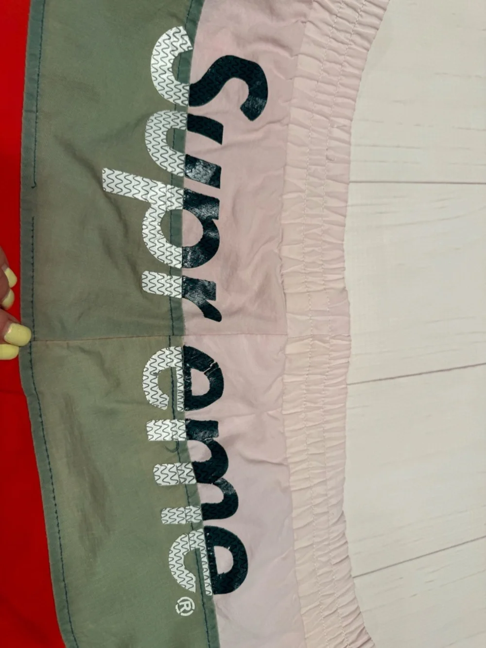 SUPREME SS17 SPLIT LOGO water shorts Size L